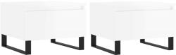 vidaXL 2 db magasfényű fehér szerelt fa dohányzóasztal 50 x 46 x 35 cm (830881) (830881)