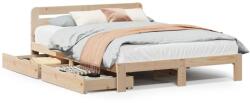 vidaXL tömör fenyőfa ágy matrac nélkül 160 x 200 cm (3309851) (3309851)