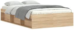 vidaXL sonoma tölgy színű ágykeret 120 x 200 cm (3203854) (3203854)