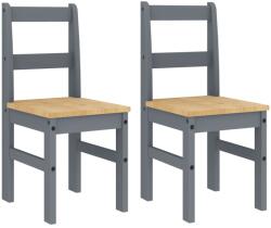 vidaXL Panama 2 db szürke tömör fenyőfa étkezőszék 40x46x90 cm (4005730) (4005730)