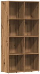 vidaXL kézműves tölgy színű szerelt fa könyvszekrény 66x30x130 cm (855779) (855779)