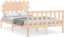 vidaXL tömör fa ágykeret fejtámlával Double (3193441) (3193441)