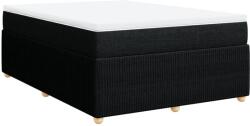 vidaXL fekete szövet rugós ágy matraccal 160x200 cm (3285583) (3285583)