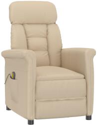 vidaXL Masszázsszék Krém Mikroszálas Szövet (348411) (348411)