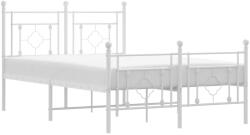 vidaXL fehér fém ágykeret fej- és lábtámlával 120x200 cm (374404) (374404)