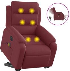 vidaXL bordó szövet dönthető elektromos álló masszázsfotel (3205019) (3205019)