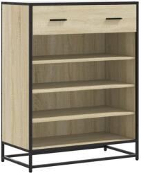 vidaXL sonoma tölgy színű szerelt fa és fém cipőszekrény 75x38x97, 5 cm (3300876) (3300876)