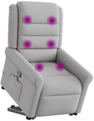vidaXL Álló masszázsfotel felhőszürke szövet (3303333) (3303333)