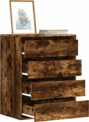 vidaXL füstös tölgy színű szerelt fa fiókos sarokszekrény 60x41x76 cm (852874) (852874)