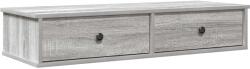 vidaXL szürke sonoma szerelt fa falipolc fiókokkal 100 x 37, 5 x 19 cm (859964) (859964)