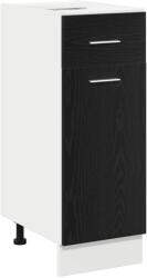 vidaXL Fekete tölgy fiókos szekrény - 30x46x81.5 cm (863237) (863237)