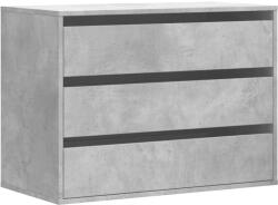 vidaXL betonszürke szerelt fa fiókos sarokszekrény 80 x 41 x 58 cm (852855) (852855)