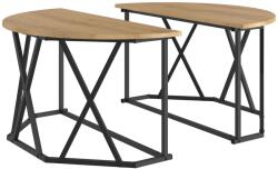 vidaXL Kávézóasztal Kézműves Tölgy 31.5x31.5x16.5 inch Mérsékelt Fa (868254) (868254)