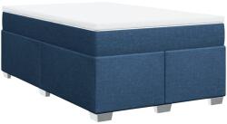 vidaXL kék szövet rugós ágy matraccal 120 x 200 cm (3285129) (3285129)