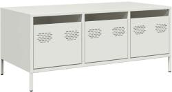 vidaXL fehér hidegen hengerelt acél dohányzóasztal 101, 5x50x43, 5cm (851273) (851273)