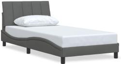 vidaXL sötétszürke szövet ágykeret matrac nélkül 100x200 cm (3310371) (3310371)