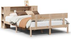 vidaXL tömör fenyőfa könyvespolcos ágy matrac nélkül 120 x 200 cm (3321772) (3321772)