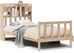vidaXL tömör fenyőfa könyvespolcos ágy matrac nélkül 90 x 190 cm (3321729) (3321729)