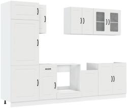 vidaXL 8 darabos konyhaszekrény szett "Kalmar" Fehér színű műfa (3314791) (3314791)