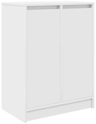 vidaXL fehér szerelt fa cipősszekrény 57x34x76 cm (861868) (861868)