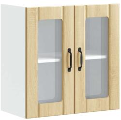 vidaXL konyhai fali szekrény üvegajtóval Lucca sonoma tölgy (853910) (853910)