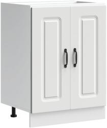 vidaXL Mosogató aljzat szekrény Kalmar fehér 60x46x81, 5 cm műanyag fa (853437) (853437)