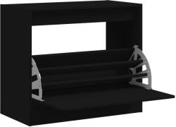 vidaXL fekete szerelt fa cipőszekrény 80x42x69 cm (840002) (840002)