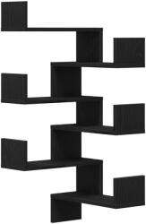 vidaXL Falipolcok 2 db Fekete Tölgy 40x40x49, 5 cm Fűrészelt Fa (862653) (862653)