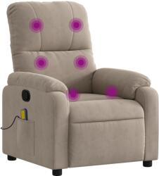 vidaXL tópszínű mikroszálas szövet dönthető masszázsfotel (373456) (373456)