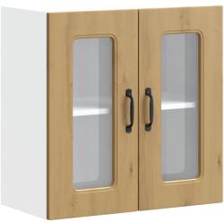 vidaXL konyhai fali szekrény üvegajtóval Kalmar kézműves tölgy (853676) (853676)