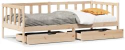 vidaXL tömör fenyőfa kanapéágy fiókkal 90 x 200 cm (3302071) (3302071)