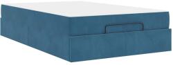 vidaXL Ágykeret tárolóval Kék 120 x 200 cm Bársony (3399556) (3399556)
