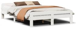 vidaXL fehér tömör fenyőfa ágy matrac nélkül 150 x 200 cm (855470) (855470)