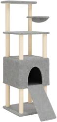 vidaXL világosszürke macskabútor szizál kaparófákkal 153 cm (172116) (172116)