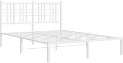 vidaXL fehér fém ágykeret fejtámlával 140 x 190 cm (376373) (376373)