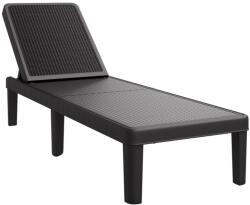 vidaXL fekete polipropilén napozóágy 159 x 57 x 83, 5 cm (4008100) (4008100)