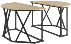 vidaXL Kávézóasztal Sonoma tölgy 80x80x42 cm Műanyag (868250) (868250)