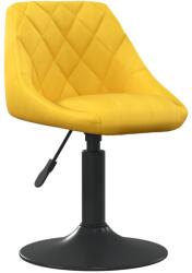 vidaXL 4 db mustársárga bársony forgó étkezőszék (3088798) (3088798)