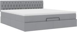 vidaXL Ottomán ágykeret matraccal világosszürke 180x200cm szövet (3311560) (3311560)