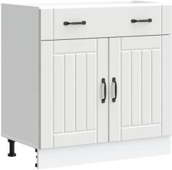 vidaXL Konyhai alsó szekrény Lucca fehér szerelt fa (853737) (853737)