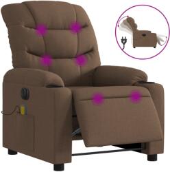 vidaXL barna szövet dönthető elektromos masszázsfotel (3206640) (3206640)