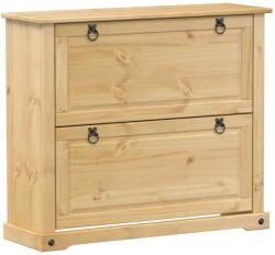 vidaXL Corona tömör fenyőfa cipőszekrény 99x32x85 cm (4002785) (4002785)