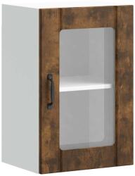 vidaXL Konyhai fali szekrény üvegajtóval Lucca füstölt tölgy (853772) (853772)