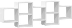 vidaXL fehér forgácslap fali polc 129 x 18 x 42 cm (853218) (853218)