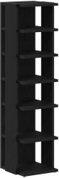 vidaXL fekete tölgy szerelt fa cipőszekrény 25x27x102 cm (862066) (862066)