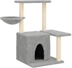vidaXL világosszürke macskabútor szizál kaparófákkal 83 cm (172110) (172110)