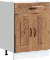 vidaXL konyhai alapszekrény Kalmar régi fából készült fűrészáru (853495) (853495)