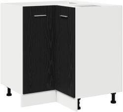 vidaXL Fekete Tölgy Sarok Alsó Szekrény - 75.5x75.5x81.5 cm (863287) (863287)