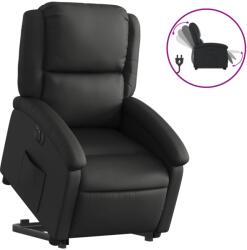 vidaXL fekete valódi bőr felállást segítő elektromos dönthető fotel (3204270) (3204270)