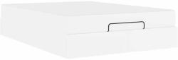 vidaXL Ágykeret matraccal Egyéb Tiszta fehér 160 x 200 cm Műbőr (3399434) (3399434)